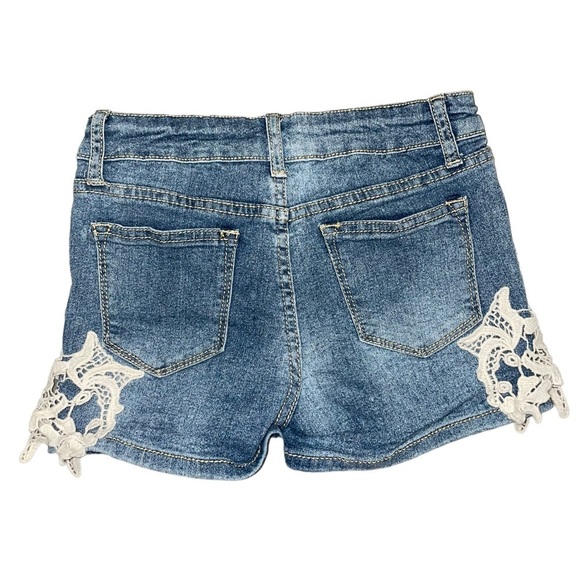Studio V- Vigoss:  Girls Lace Deniun Shorts Size 8 - Picture 2 of 9